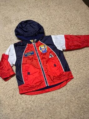 Vintage 2003 Y2k Bob The Builder Cartoon 24M Toddler Boy Spring Jacket Coat Work